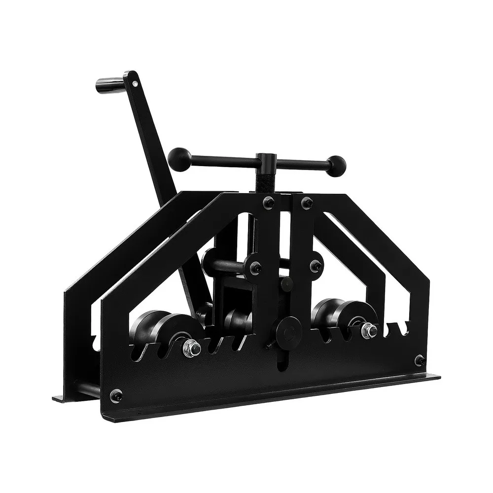 Tube Roller Bender Manual Metal Tube Bender Machine 1 1/2In to 2In Round Tube Rollers Bending Set Heavy Duty Pipe