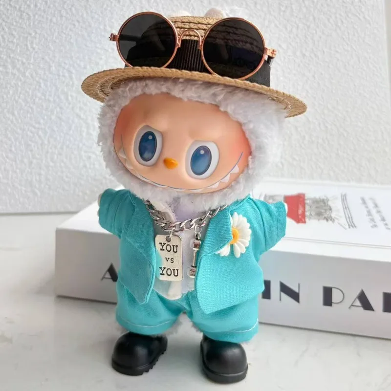 ملابس أطفال من Labubu G-Dragon GD مع بدلة انفجار مقاس 17 سم 123 بدلة لابوبو ملابس لطيفة. ملابس الدمى إكسسوارات الدمى