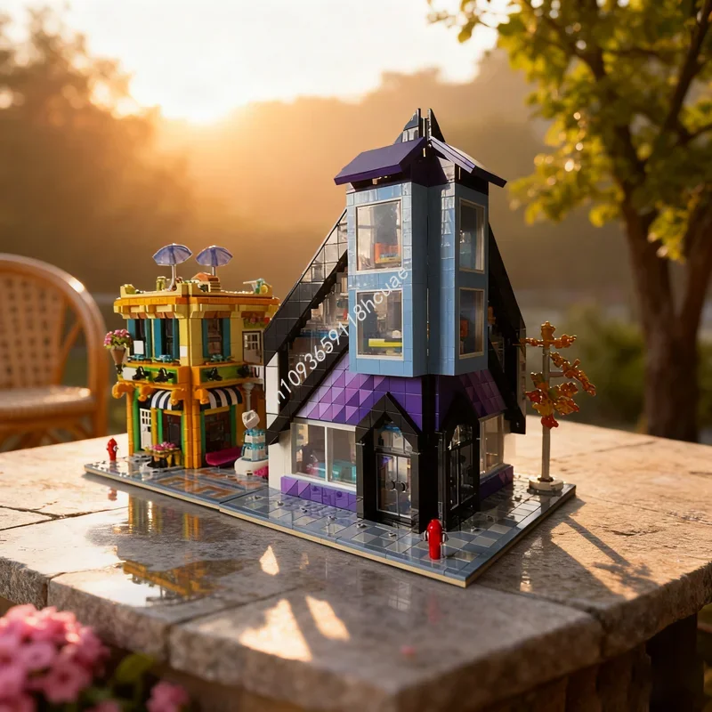 

3455 деталей MOC: Модульный конструктор «Цветочный дизайн» для детей, идея для сборки, игрушки-кирпичики, подарки на Рождество и День рождения