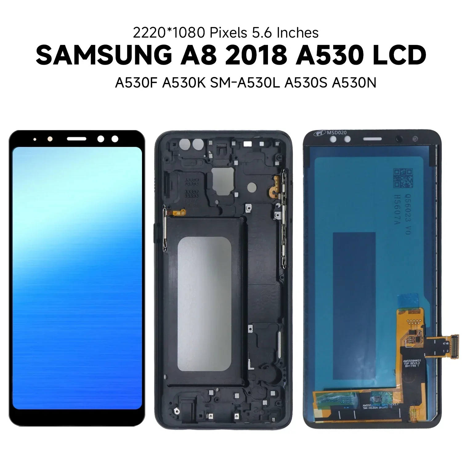 AAA+ A530 A530F A530F/DS Display With Frame For Samsung Galaxy A8 2018 Lcd Display Touch Screen Digitizer Assembly Replacement