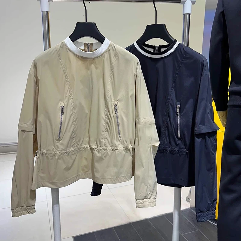 

Осенне-летняя одежда для гольфа, женский пуловер, поясная куртка для гольфа со съемными рукавами