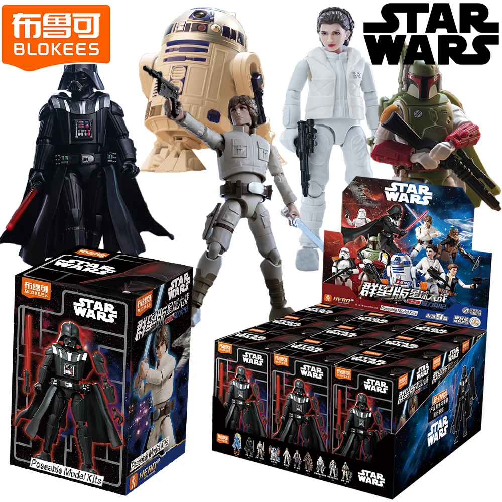 

Blokees Original Star Wars Blind Box Popular Classic Sci-fi Movies Figures Trendy Exquisite Assembled Model Ornaments Hobby Gift