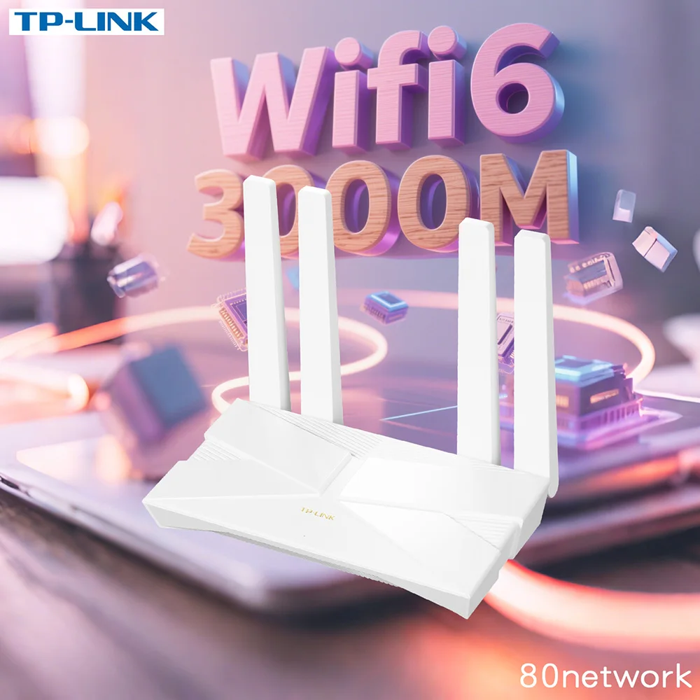 

TP-LINK WiFi6 Router AX3000 Wireless Repeater MIMO-OFDM 2.4g&5g Gigabit Router 3000M Antennas WIFI Amplifier WAN/LAN XDR3010
