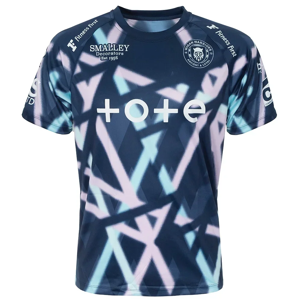 26-27 Wigan Warriors Concept Rugby-Trainings-Trikot, 3D-Druck, atmungsaktiv, schnelltrocknend, T-Shirt, Alltags-Trainings-Oberteil für Eltern und Kinder – Detail 3