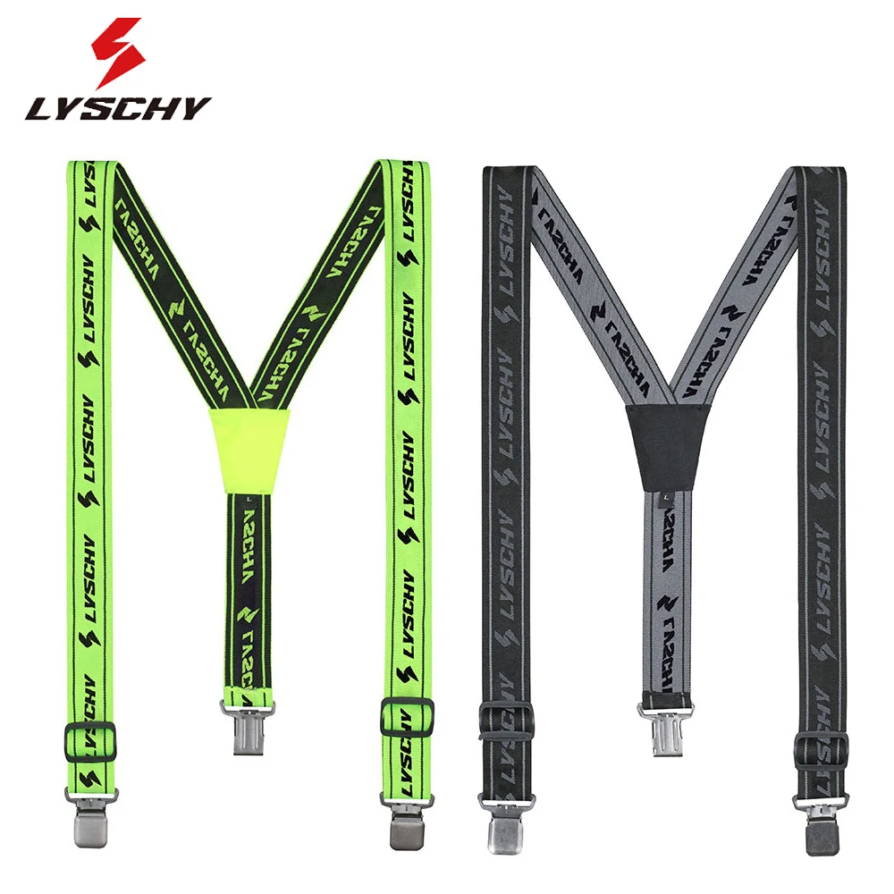 

LYSCHY Adjustable Y Suspender Straps For Motorcycle Racing Pants Unisex High Elastic Braces Straps For Motocross Biker Trousers