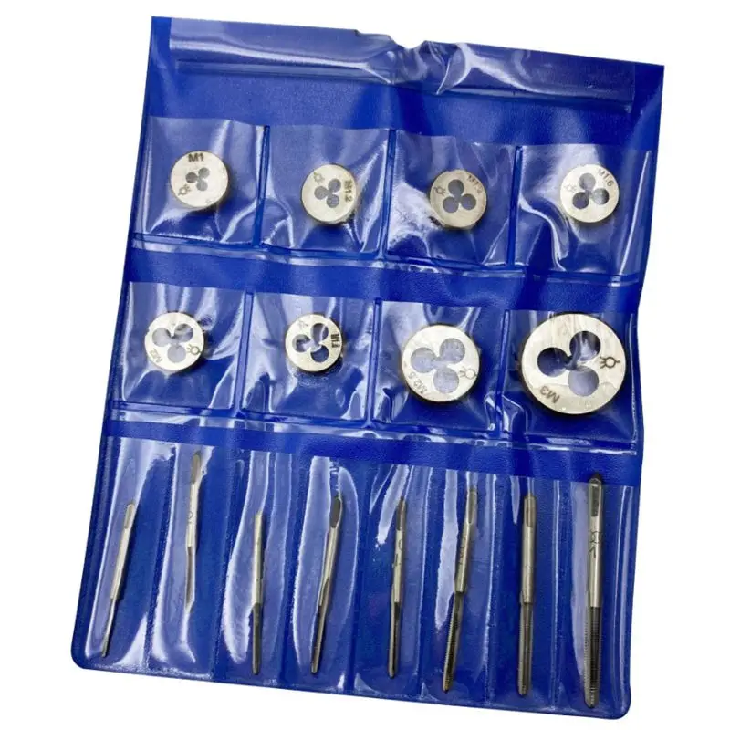 Jewelry Making Tools Alloy Steel Screw Nut Tap and Die Set Hand Screw Thread Plugs Hand Screw Taps