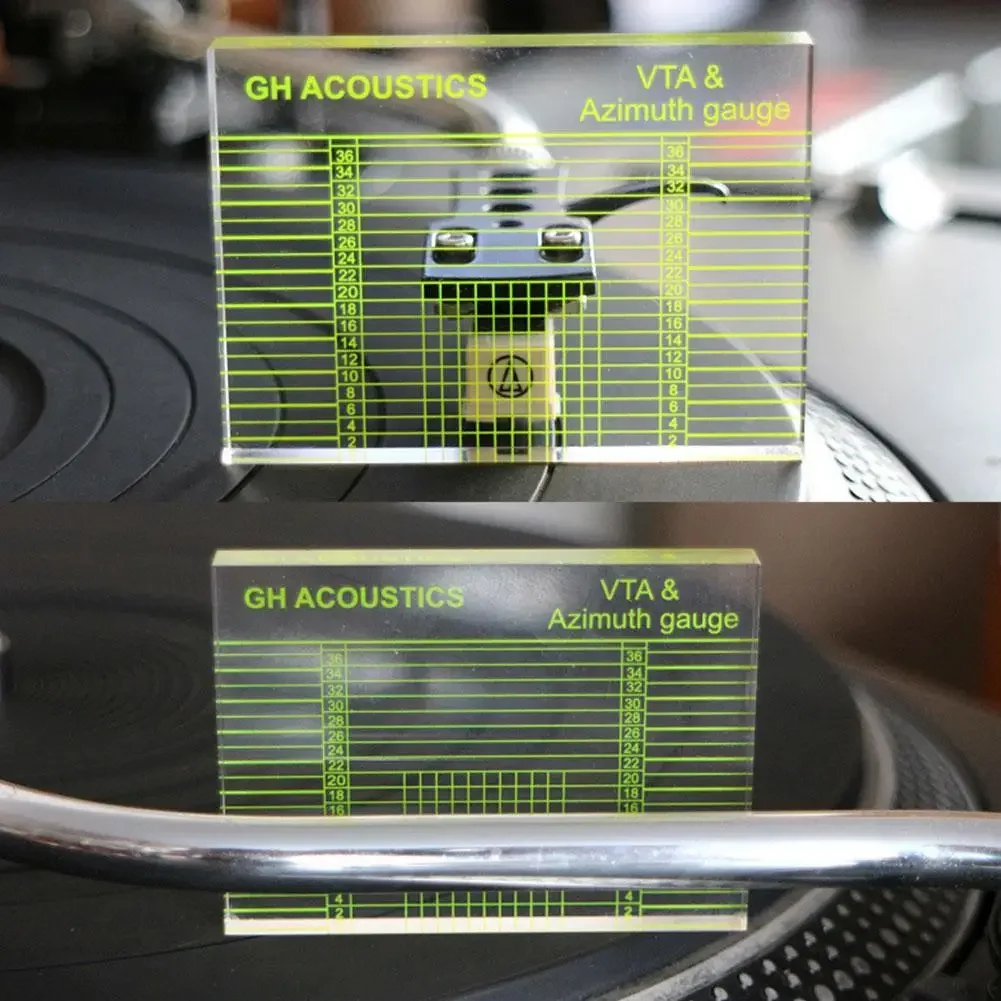 Vinyl Record Player VTA And Azimuth Adjustment Ruler Measuring Tool For Phono Tonearm Cartridge Azimuth Ruler With Bag