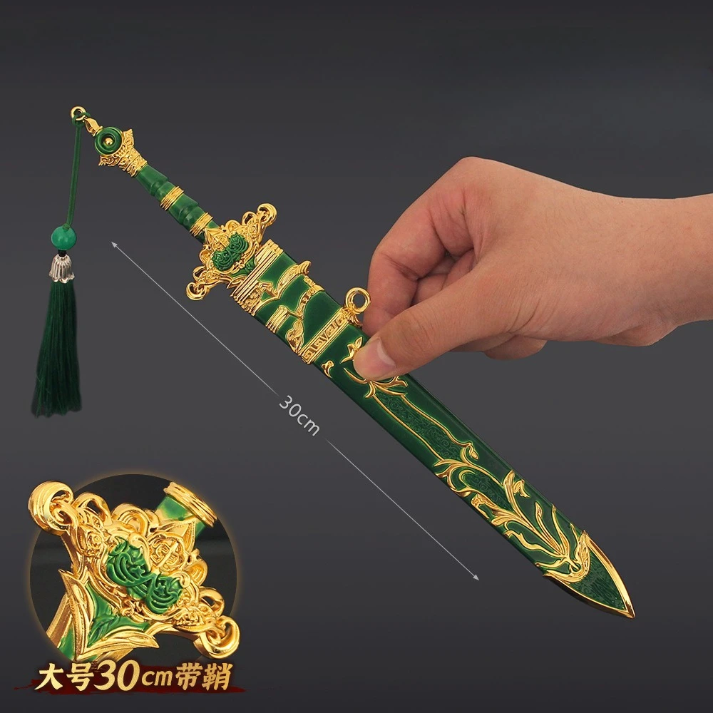 30 سنتيمتر سلاح صيني تشينغبينغ السيف مع غمد لعبة الطرفية القرون الوسطى سلاح معدني الساموراي كاتانا جمع حلية الصبي لعبة
