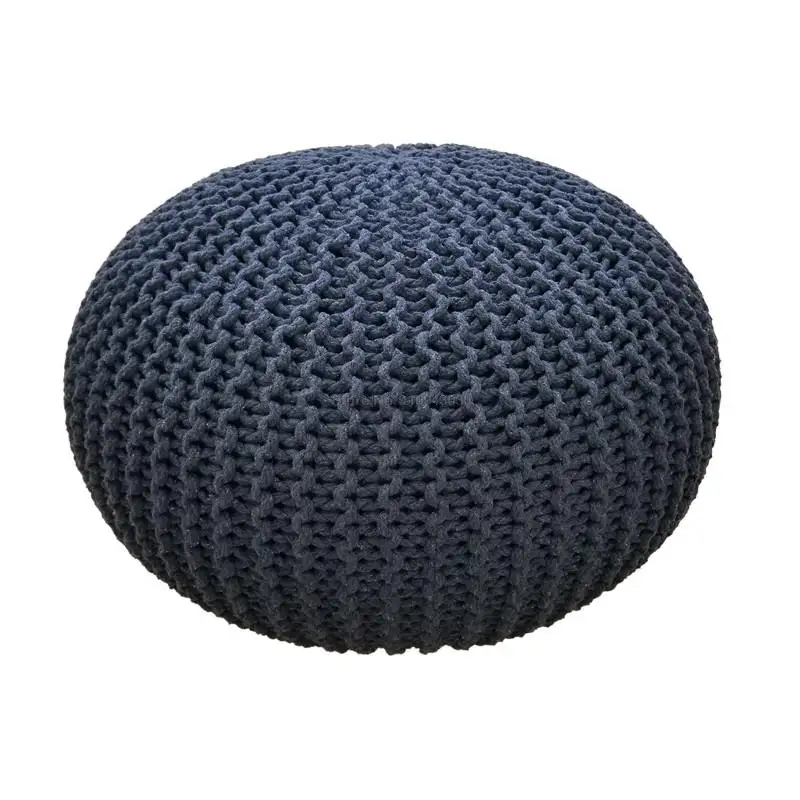 Home Decorative Seating Bean Bag Modern Knitted Ottoman Round Floor Seat Handmade Comfortable Ottoman & Footrest For Living Room