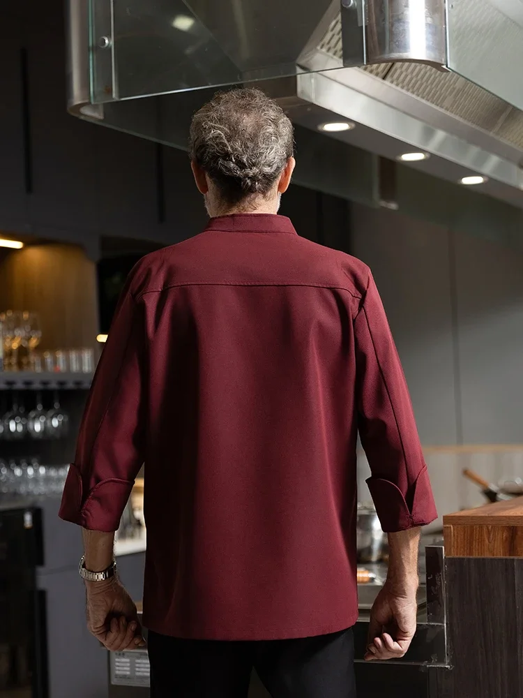 Cook Uniform Restaurant Cooking Clothes for Men Hotel Catering Kitchen Jackets Chef Outfit Bakery Cafe cameriere Workwear