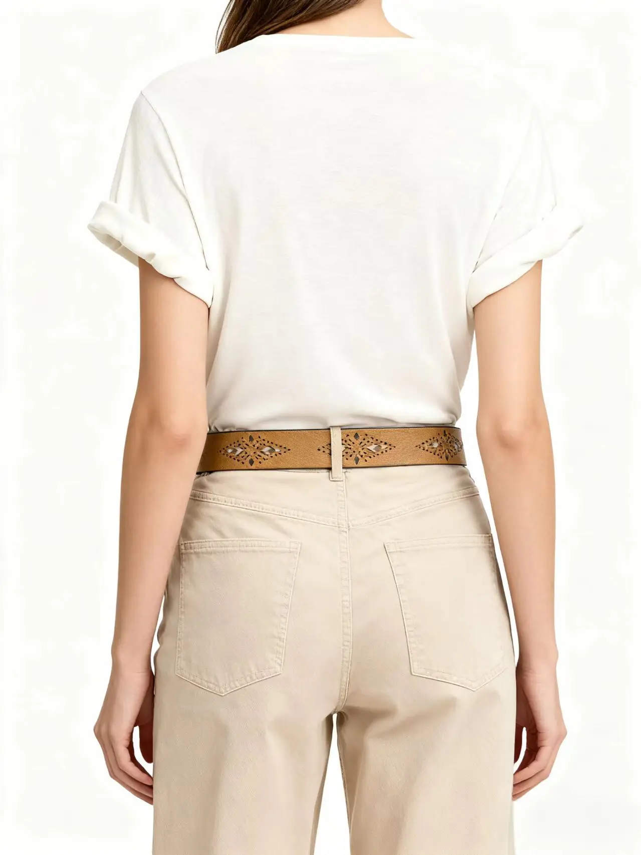 الرجعية ميلارد الرياح البني منقوشة حزام دبوس مشبك حزام المتخصصة الديكور الطالب. #3