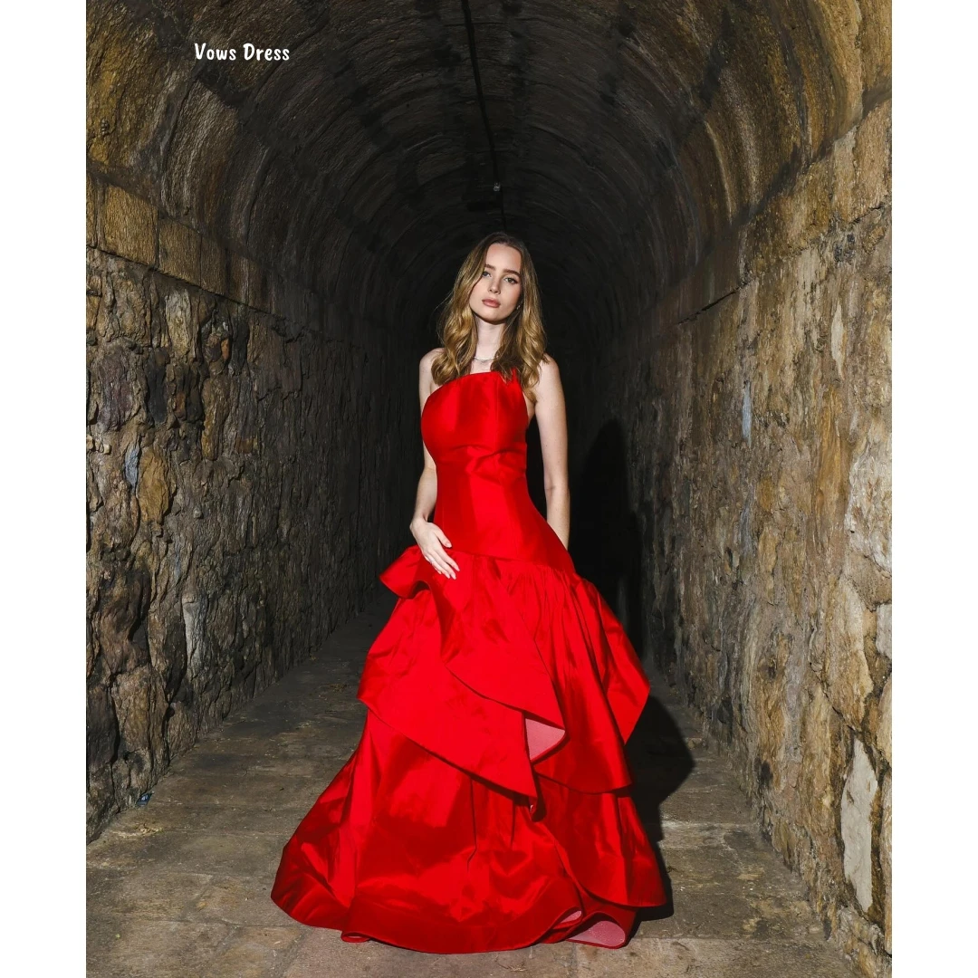 

Vows Frizz Luxurious Evening Dresses 2025 Custom Made Elegant Dress Luxury Dresses for Party Line A Satin Cloth Ball Gown Dress