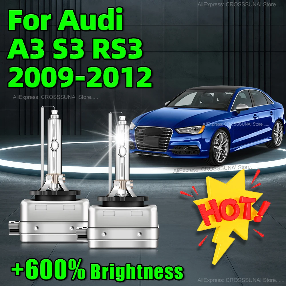 

2x Upgrade 8000LM Car HID Bulbs Xenon Headlights D3 Auto Headlamp 6000K For Audi A3 S3 RS3 2009 2010 2011 2012