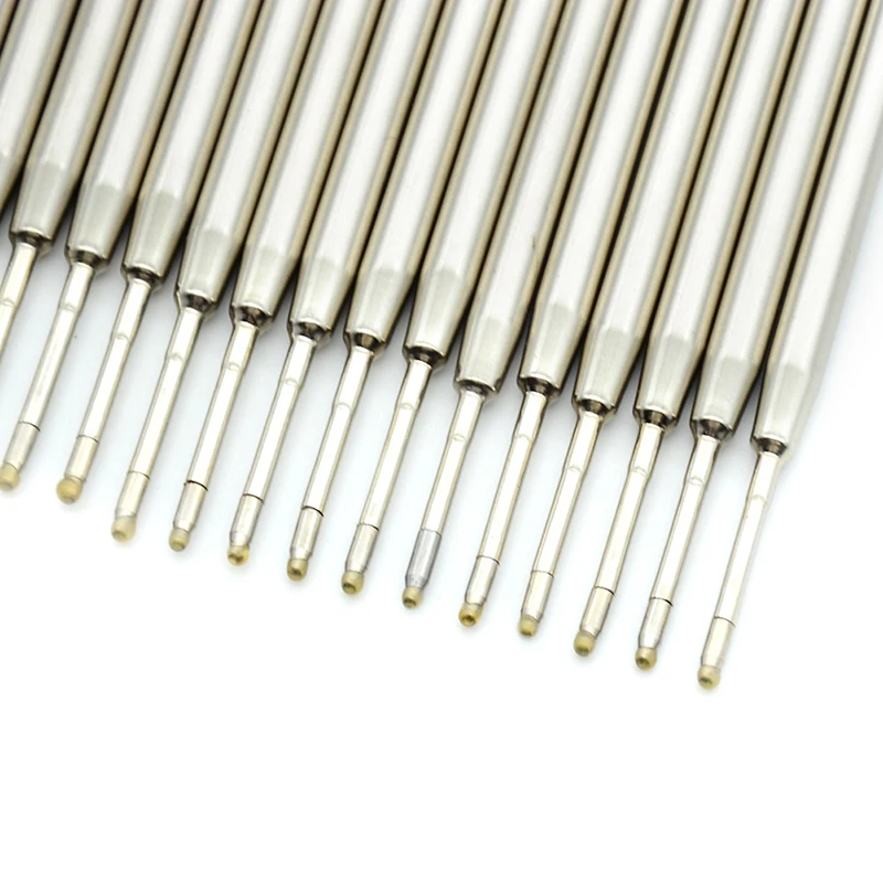 10PCS Blue Ink Parker Style Standard 1.0mm Ballpoint Pen Refills Nib Medium Push Action Rotary Universal Metal G2 Pen Refill