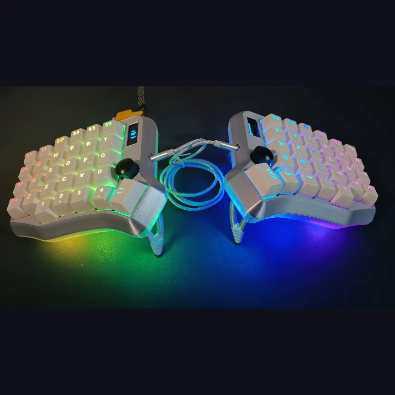 Sofle Rgb Split Keyboard Case Ergo Compatible with Sofle Rgb Mx Pcb Kit Magnetic Adjustable Foot Set Split Keyboard Accessories