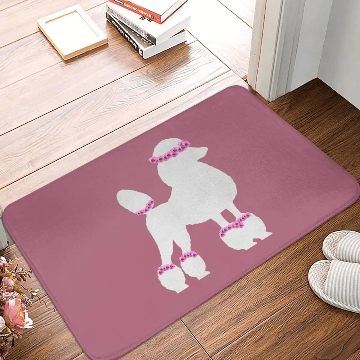 Poodle Dog Non-slip Doormat Floor Mat Absorbent Mat Carpet Rug for Kitchen Entrance Home Bathroom Living room Footpad Mats