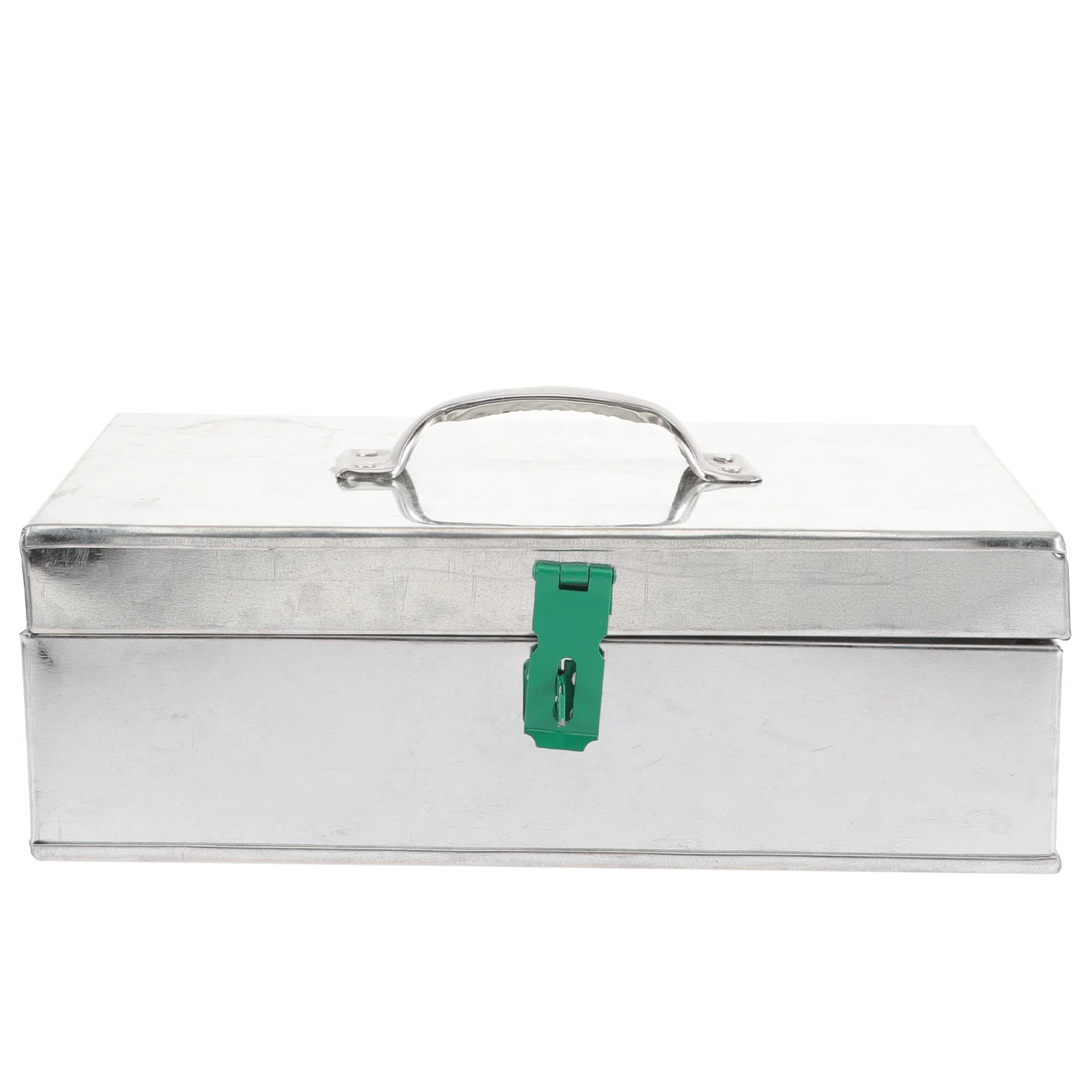 1Pcs Portable Tough Iron Sheet Tool Box Lock Storage Durable Household Repair Tool Organizer Box Cash Holder