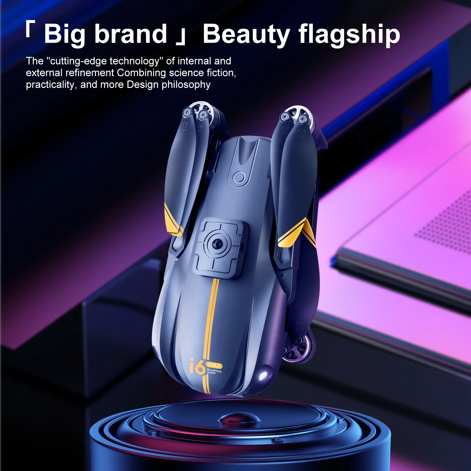 新型 i6MAX RC クアッドコプター ドローン：4K デュアルカメラ、ブラシレスモーター、オプティカルフローポジショニング、障害物回避機能搭載