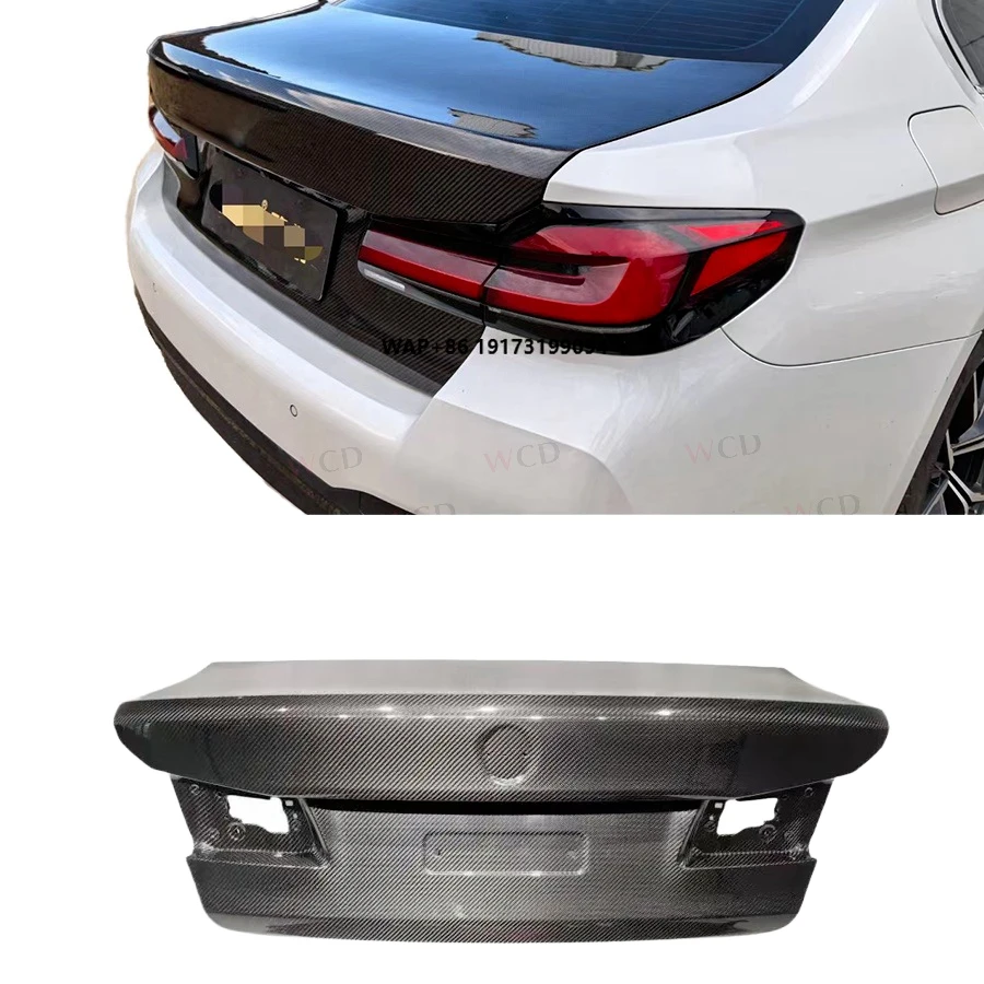 

Dry Carbon Fiber Rear Trunk Boot Lid Cover for B-MW 5 Series F90 M5 G30 2017+ Body Parts Car Accessories