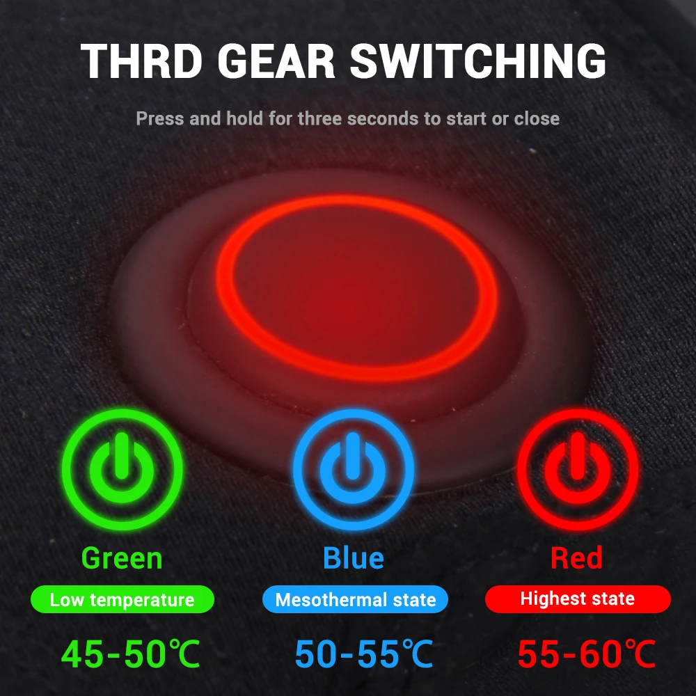 DUHAN Heated Gloves Battery Powered Winter Thermal Motorcycle Heating Gloves Riding Waterproof Guantes Para Moto Touch Screen