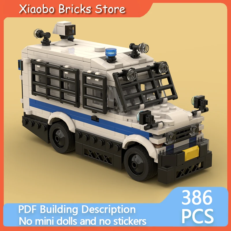 

Модель автомобиля городской службы MOC, строительные кирпичи, полицейский бронированный грузовик, модульные технологии, подарки, праздник, сборка, детские игрушки, костюм