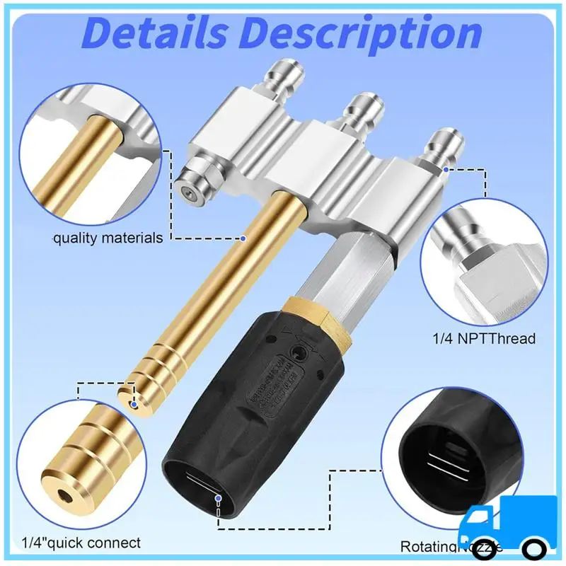 

Latest Adjustable Downstream Soft Wash Nozzle 0 To60° Spraying Pattern Forpressure Washers