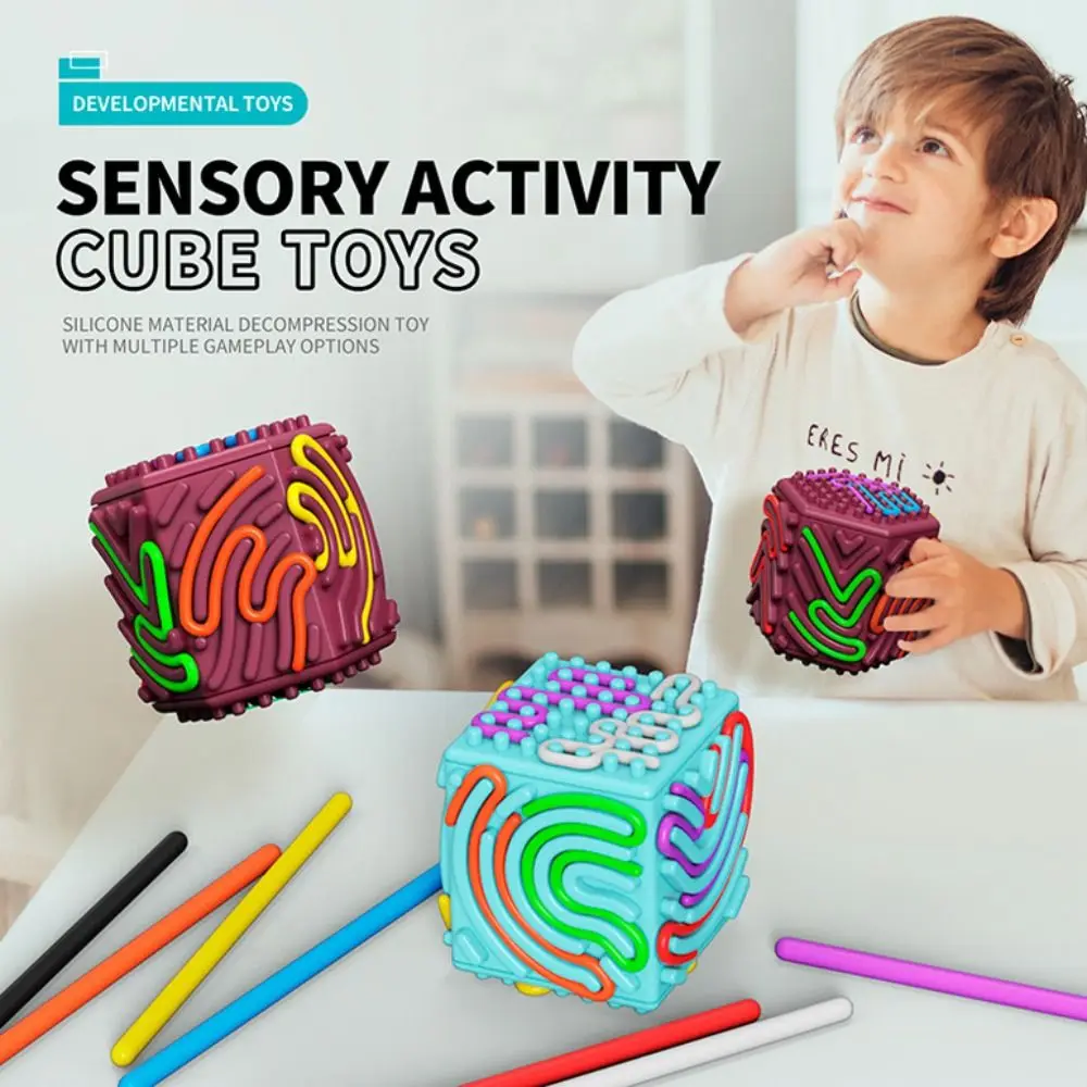 

Multi-faceted Sensory Activity Board 3D Stereoscopic Relieve Stress Fidget Toys DIY Design Twist Rope Tactile Sensory Activity