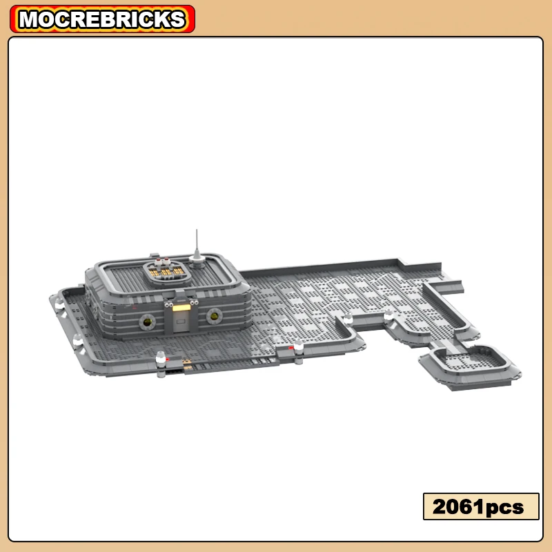 MOC- 155921   Space War Architektur Trask Bar Und Hafen Modulare Baustein 2061PCS Teile Montage Modell Ziegel Spielzeug kinder Geschenke