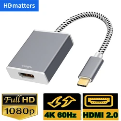 USB C to HDMI 4K 60Hz USB 3.1 Type C to VGA DVI HDMI cable adapter  USB-C video adapter cable for Apple Dell Asus HP Lenovo Macs