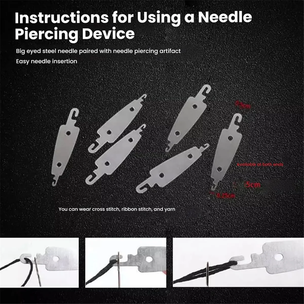 A83Z 37PCS Sewing Tool Set, Needles Thread Hand Repair Tools, Embroidery Tool Kit, Include 25 Steel Needles, 5 Threads