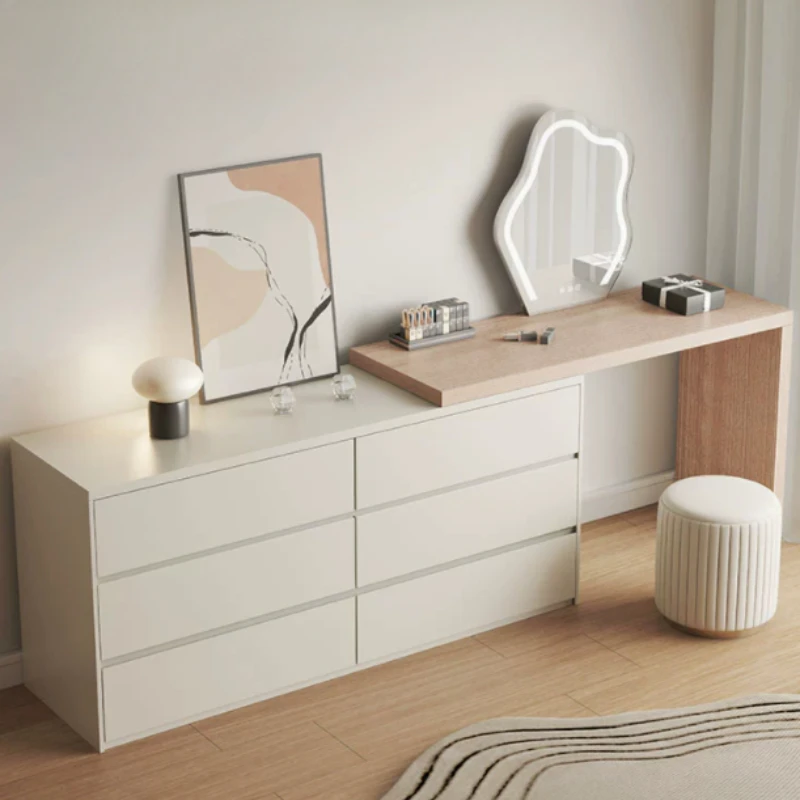 

Drawer White Wooden Dresser Storage Mirror Bedroom Make Up Bedroom Dressers Vanity Luxury Modern Penteadeira House Accessories