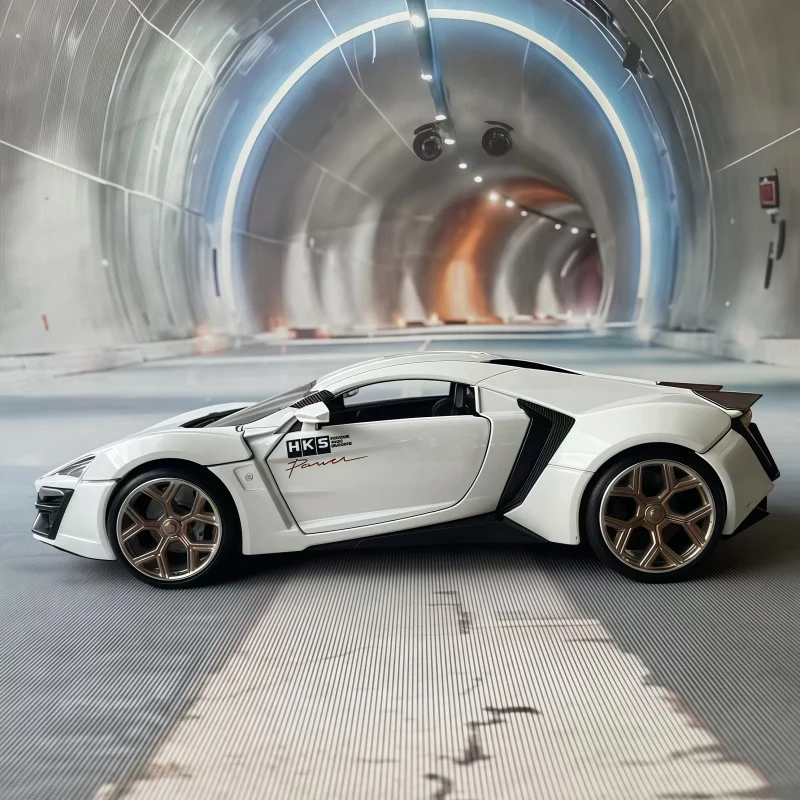 JADA1:24 Jada Speed and Passion Leckan White Panther Supercar ensemble de jouets de modèle de voiture en alliage rare