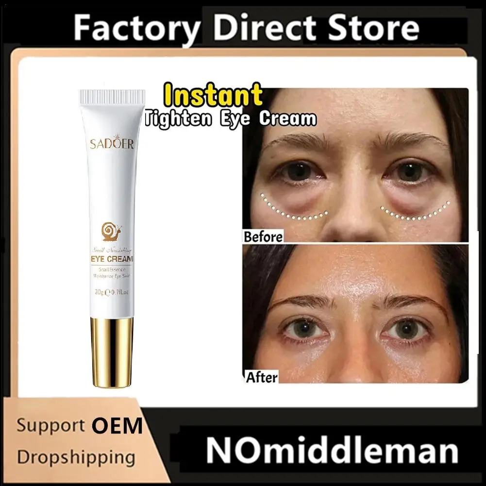 

Instant Eye Bag Removal Cream Collagen Removal Wrinkles Lifting Fade Fine Lines Moisturizing Brightening Anti Puffiness New