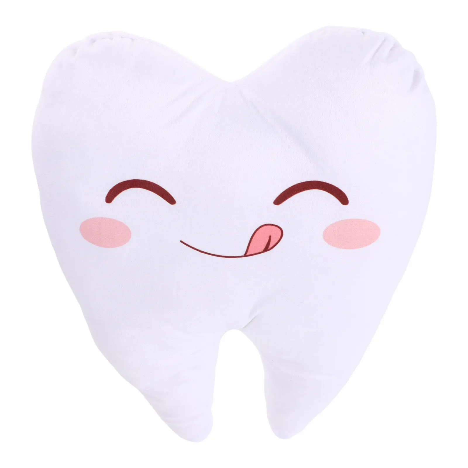 

Cute Cartoon Tooth Pillow 12 Inch Smile Face Soft Throw Pillow Lost Teeth Keepsake Gift Dental Office Decor for Kids Girls Boys