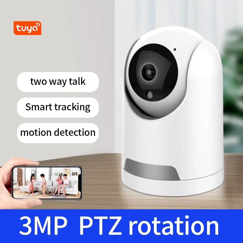 

3MP 1296P Tuya Беспроводная PTZ IP-купольная камера AI Гуманоид Обнаружение движения Автоматическое отслеживание Домашняя безопасность CCTV Радионяня