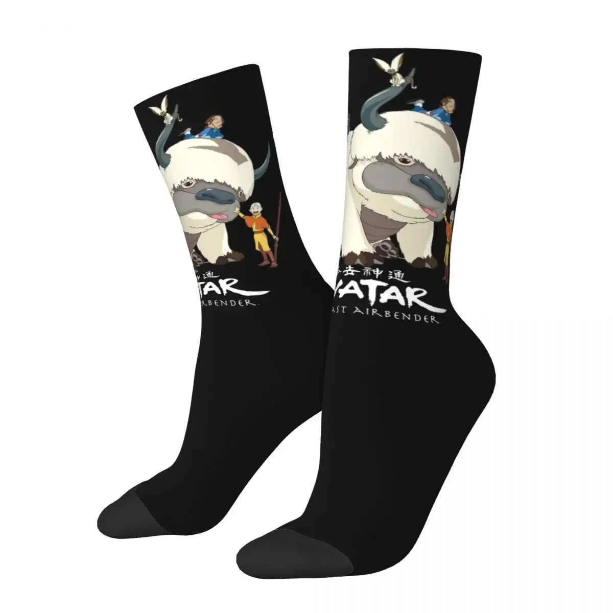 Harajuku Avatar-The Last Airbender Appa Group Crew Socks for Unisex Non-slip Breathable Basketball Socks