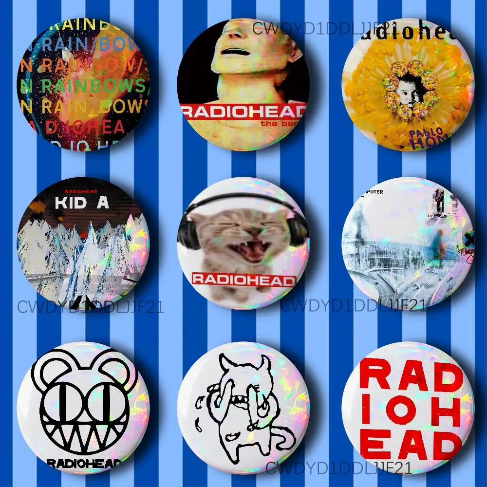 

R-Radiohead In Rainbows Button Pins Tinplate Brooches Cartoon Creative Badge for Backpack Clothes Decor