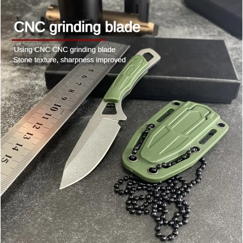 2024 EDC Outdoor self-defense knife,portable neck hanging knife, multifunctional creative mini self-defense knife, hanging chain