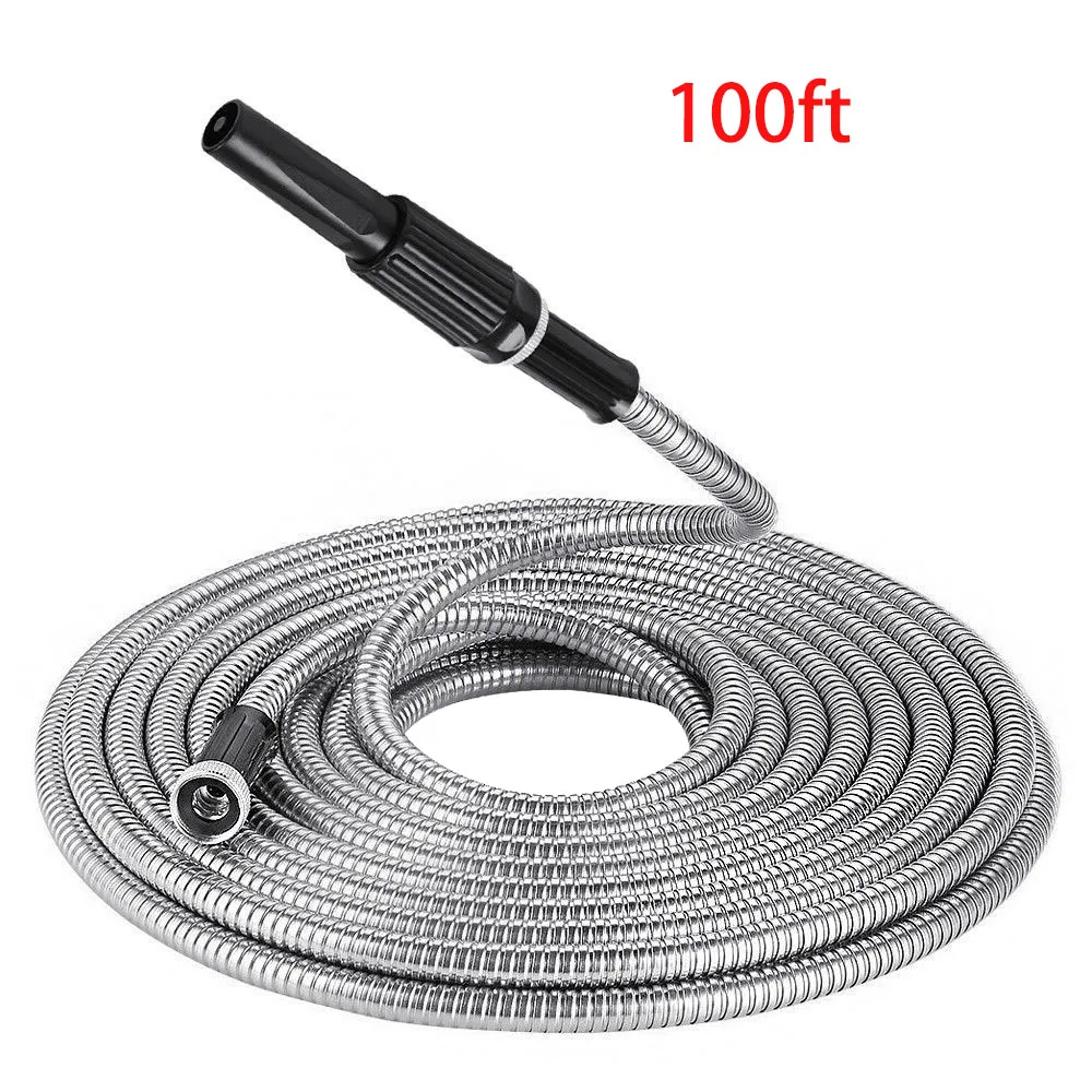 100 FT Stainless Steel Water Pipe, Stainless Steel Coil Tubing, Rustproof Corrosion-Resistant Water Supply Pipe for Home & Industrial Use