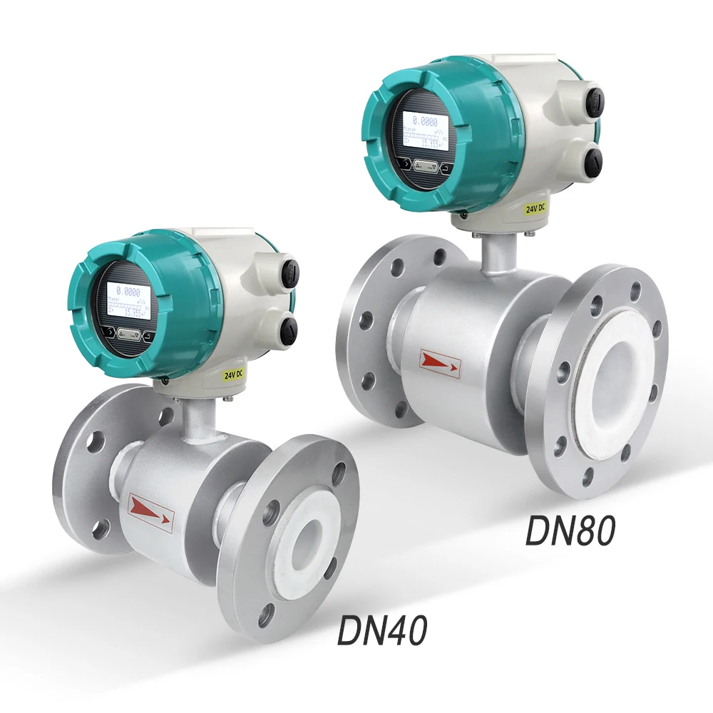 

Chemical Flow Meter Electromagnetic Flow Meter with Flange Connection Waster Water Anti Corrosive PTFE Lining