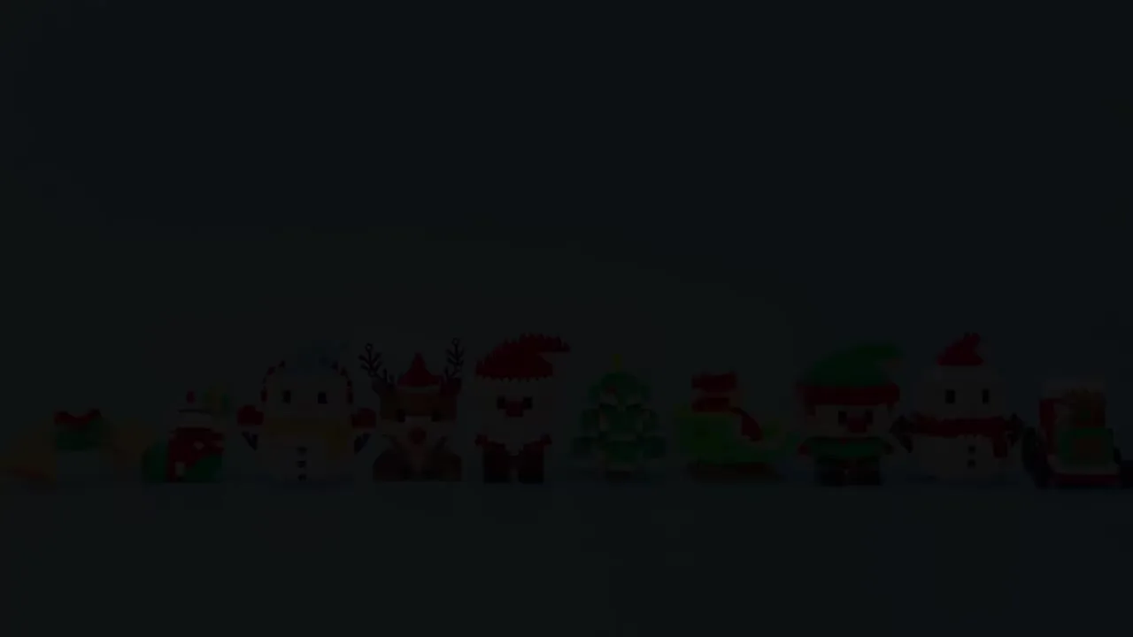 Natal Micro Building Block Series para crianças, Papai Noel, rena, quebra-cabeça, montagem de tijolos, brinquedos de decoração de mesa