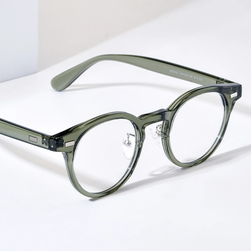 Bingkai Kacamata NIANZHEN TR90 Wanita 2025 Desain Oval Merk Kacamata Pria Ultraringan Retro Vintage Kacamata 72321