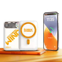 Magnetic Wireless Power Bank  20W PD Transparent Portable Charger 10000mAh Cooling Powerbank for MagSafe iPhone 15/14/13/12
