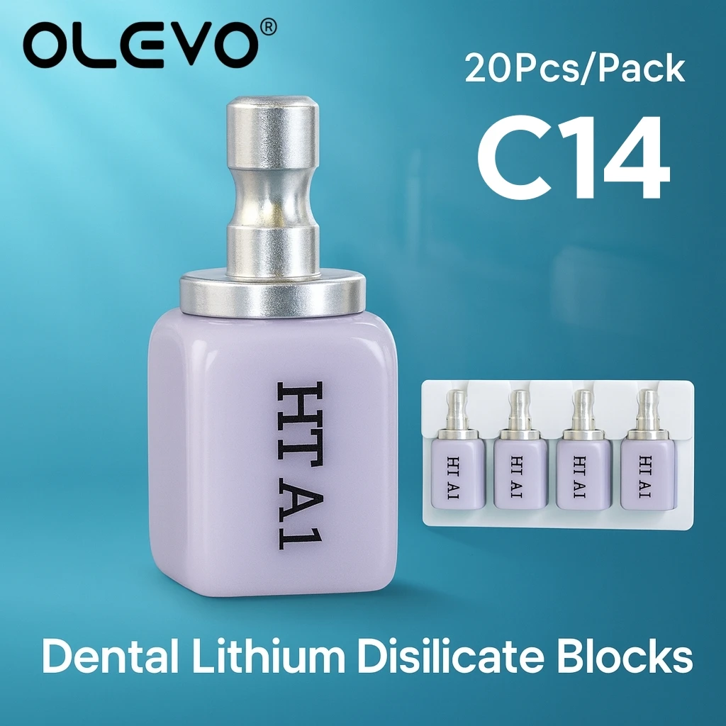 

20PCS Sirona C14 Lithium Disilicate Blocks HT/LT for CAD/CAM CEREC Dental Crown/Veneer Aesthetic Restorations Lab Materials