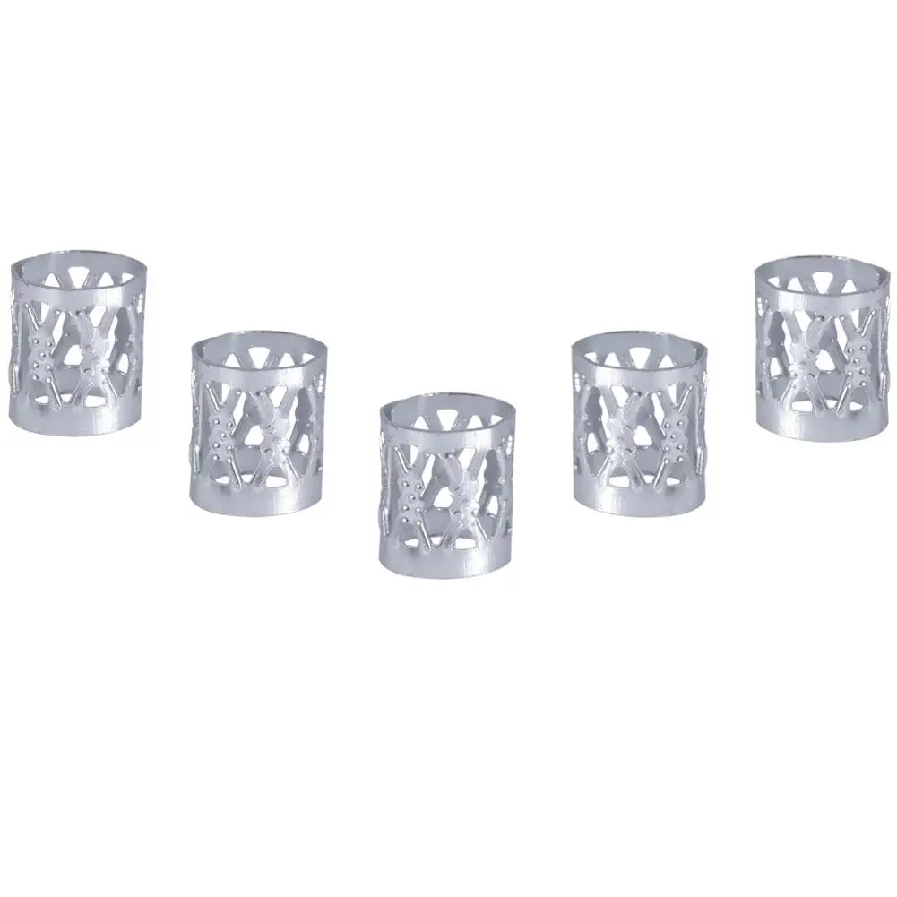 الملونة تجديل الشعر الخرز خواتم الكفة أدوات الديكور اكسسوارات 100 قطعة مجموعة فضية لتصفيف الشعر الإبداعي