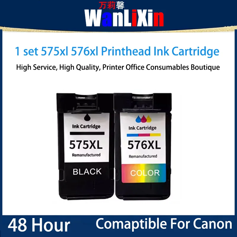 

1 комплект картриджей с чернилами PG575 CL576, совместимых с Canon Pixma TR4750i TR4751i Ts3550i Ts3551i