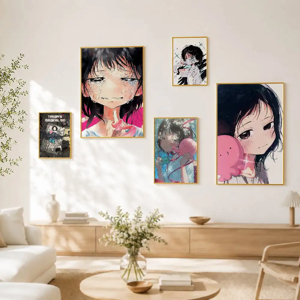 

Takopis Original Sin K-Kuze Shizuka Waterproof Self-adhesive HD Poster Wall Sticker Home Decor Gift