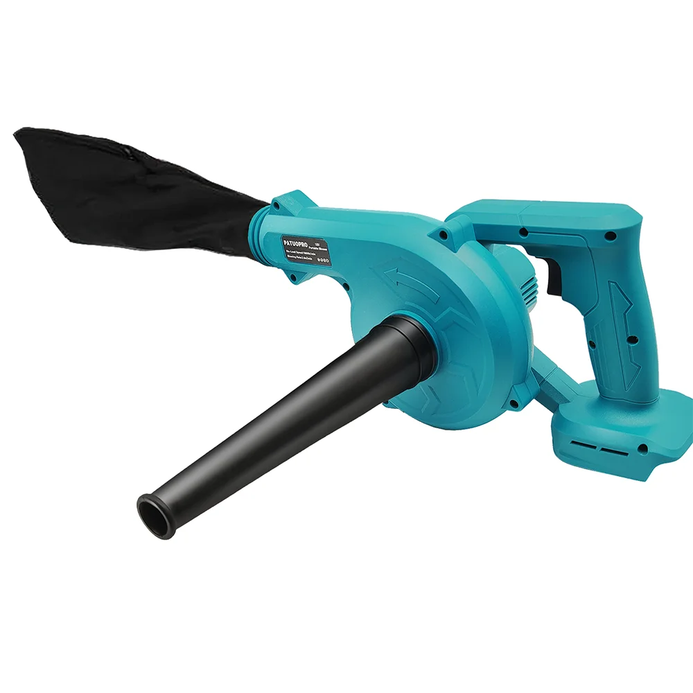 Imagem -02 - Soprador de Folhas Elétrico sem Fio Ajustável Coletor de Poeira para Computador Ferramenta de Jardim para Soprar Neve Bateria Makita de 18v