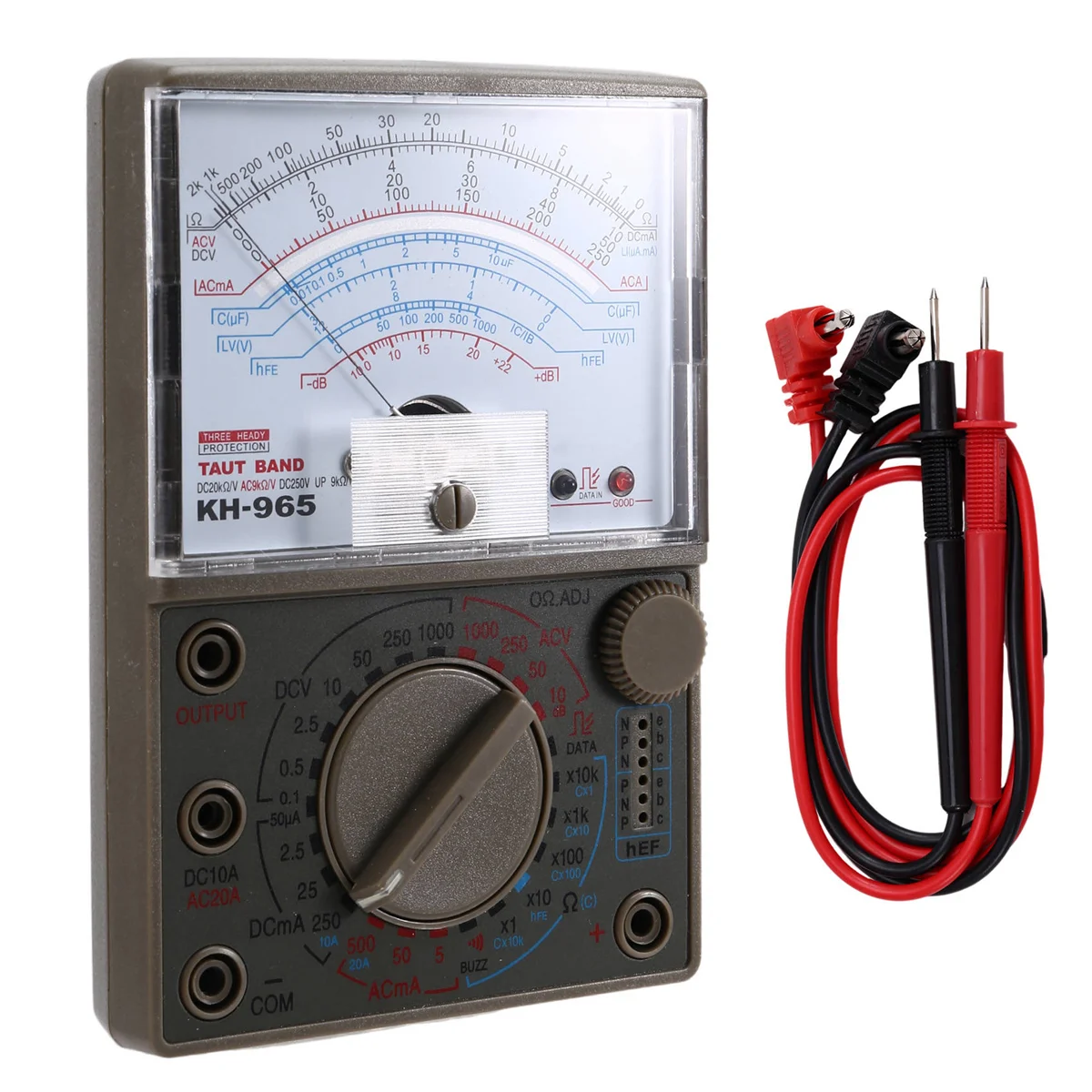 A04I -965 Analoge multimeter Mechanische wijzermeter AC/DC-spanningsstroomweerstandsmeter met testpen Multitester