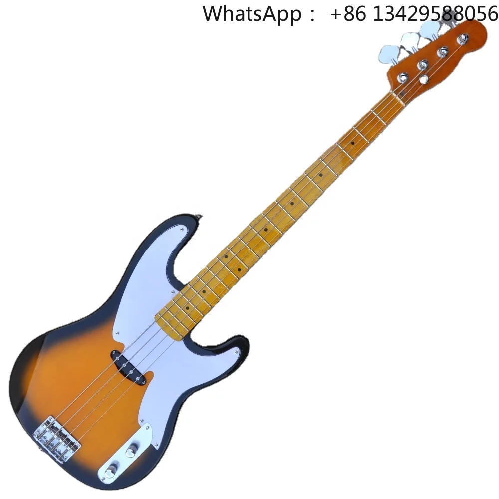 Flyoung Cheap Chinese Electric Bass Guitar Maple Fretboard Electric Bass Guitar 4 Strings Bass
